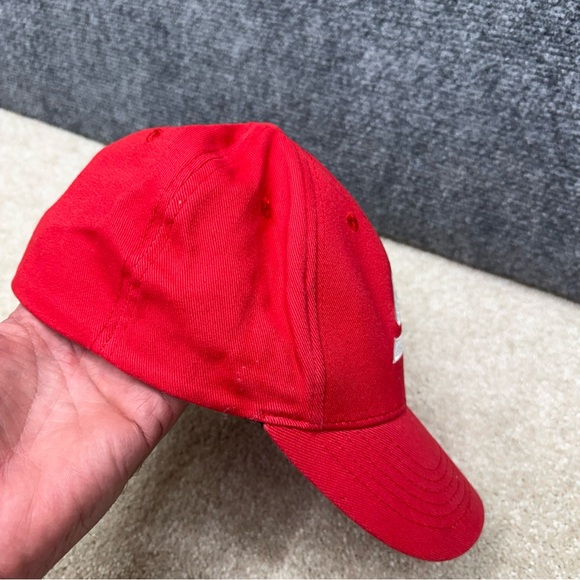 Snap On red Hat Cap One Size fitted ball cap - Picture 4 of 11